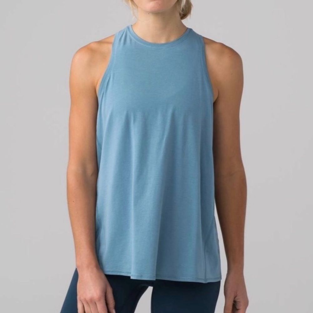 Lululemon - Grey and Black Striped All Tied Up Tank - Picture 7 of 9